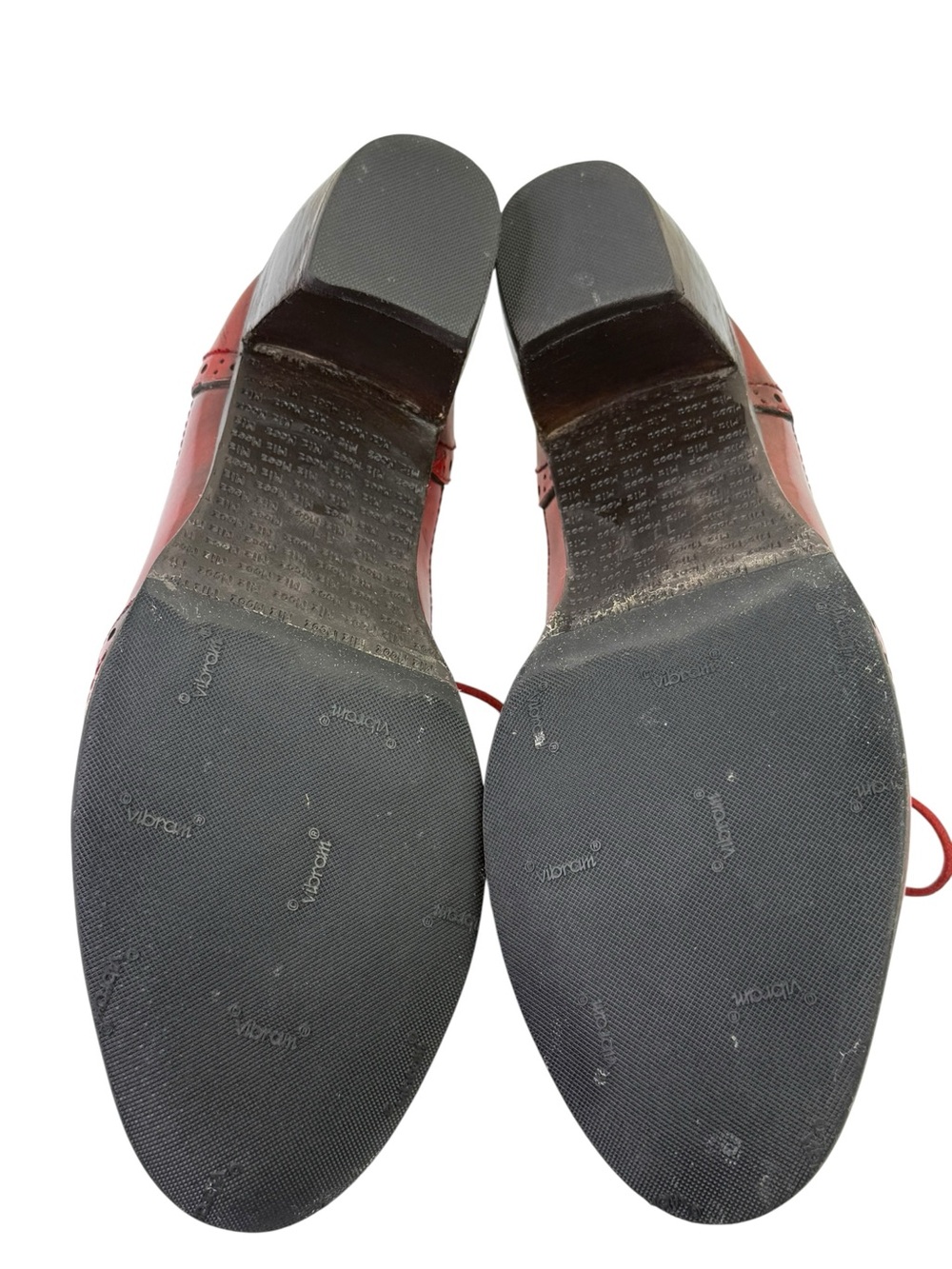 Miz Mooz Nash Red Shoes Wingtip Oxfords Leather Block Heels Lace Up Women’s 11 - Picture 9 of 10